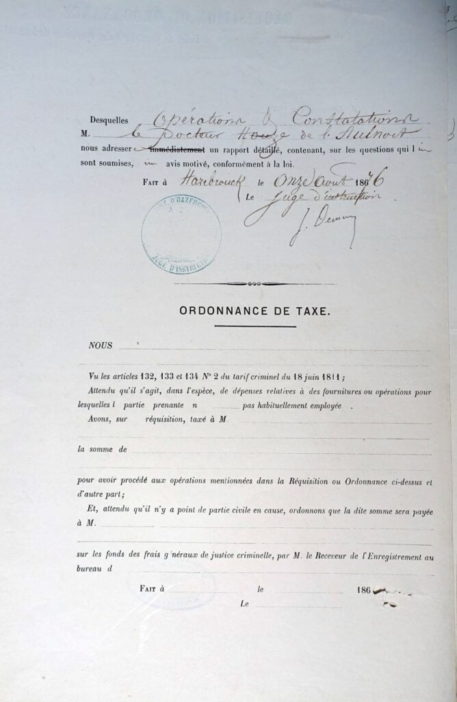 ordonnance du juge d'autopsie 2