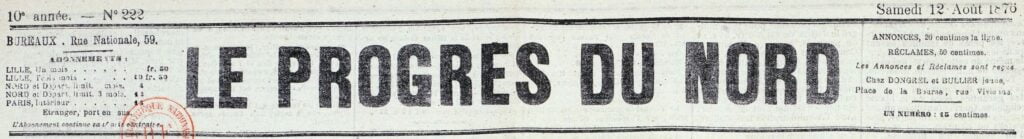 Manchette Le Progrès du Nord